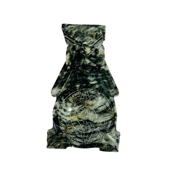 Vintage Hand-Carved Stone Mayan Aztec Ashtray Incense Coin Holder 1960s Souvenir - Picture 10 of 12